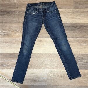 American Eagle Outfitters Dark Blue Stretch Skinny Jeans